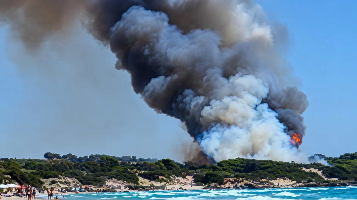 inferno di fuoco nella spiaggia famosissima evacuazioni e paura tra i bagnanti da Thesocialpost.it inferno di fuoco nella spiaggia famosissima evacuazioni e paura tra i bagnanti