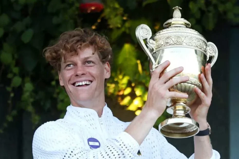Jannik Sinner dopo la vittoria a Wimbledon