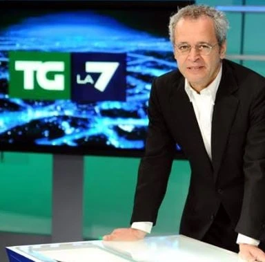 Enrico Mentana alla guida del Tg La7