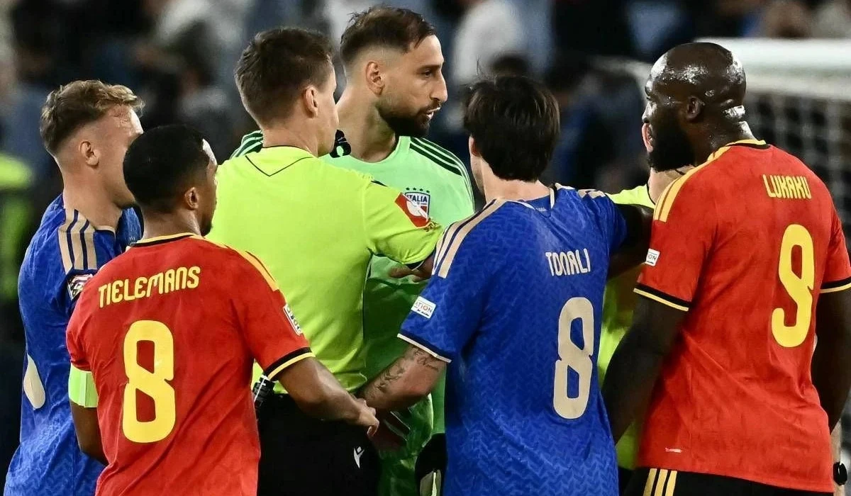 Italia-Belgio 0-2, la rissa tra Gianluigi Donnarumma e Romelu Lukaku al triplice fischio