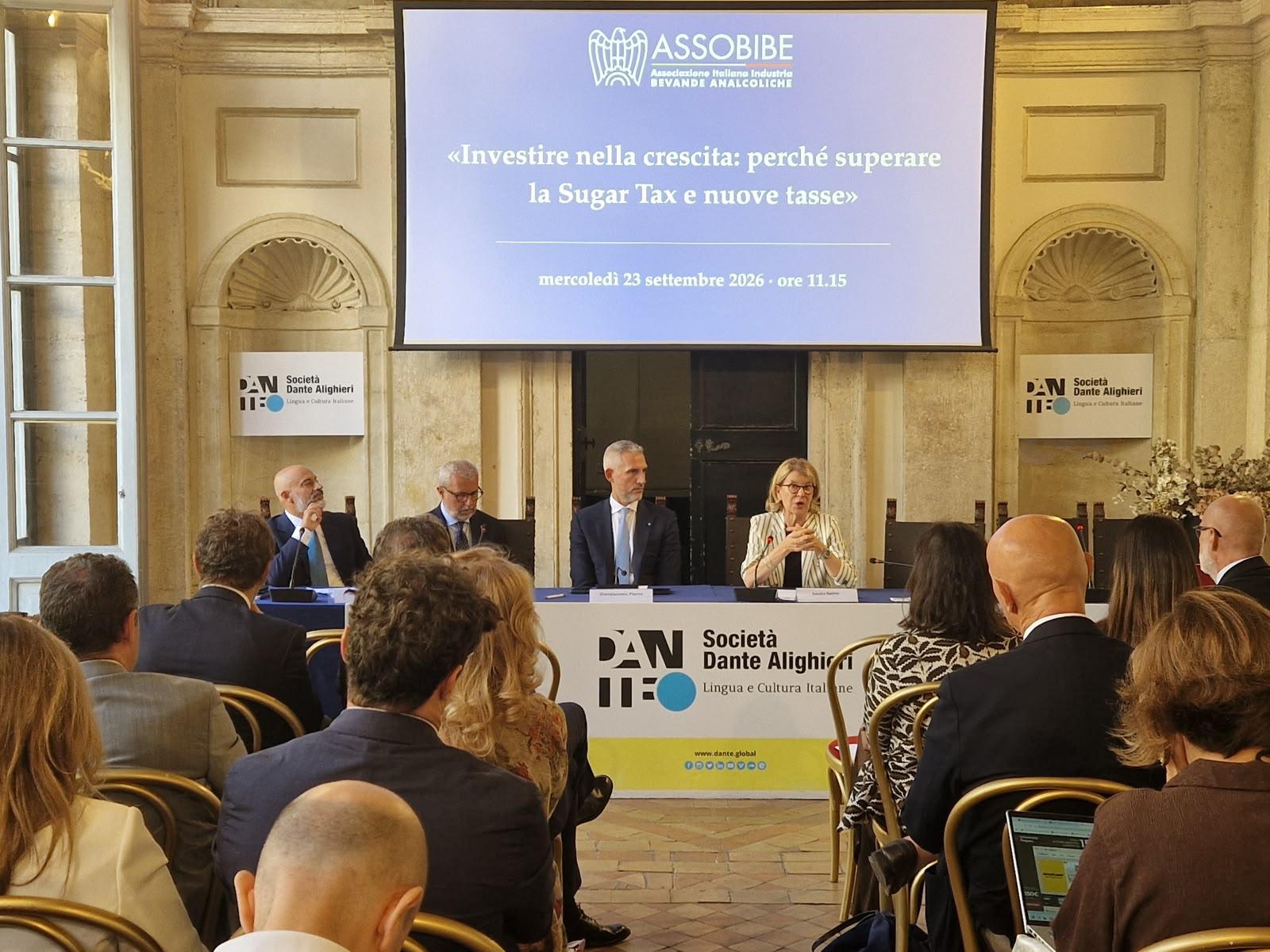 Un intervento durante il confronto Assobibe sulla sugar tax