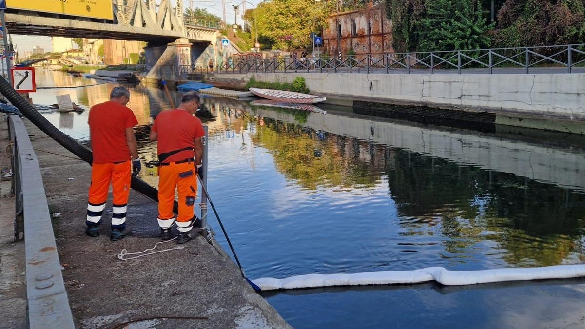 Milano, veleno nel Naviglio: maxi sversamento di gasolio da Magenta alla Darsena